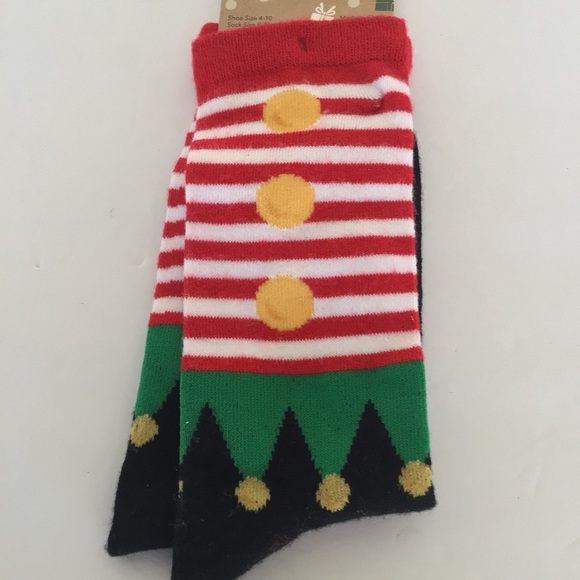 KBELL CHRISTMAS ELF SOCKS NWT SIZES 4-10 - Picture 8 of 8